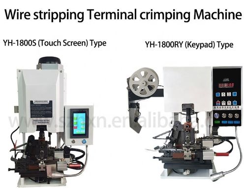触覚画面端末 YH-2000S を搭載した多コアケーブル剥離と絞り込み機械